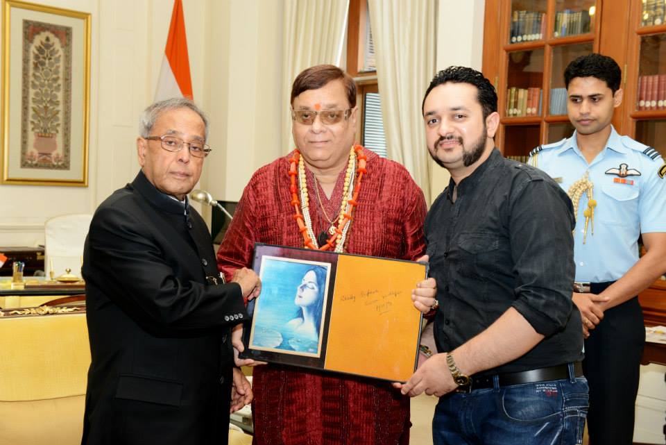 Mr.Vedant with President Mr.Pranab Mukherjee